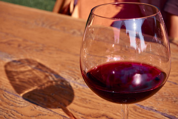 Glass of Fresh Red Wine for Celebration
