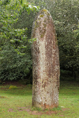 Menhir de Kerampeulven near Berrien in Brittany