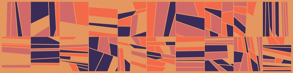 Obraz premium Abstract Random Color Poligones Generative Art background illustration