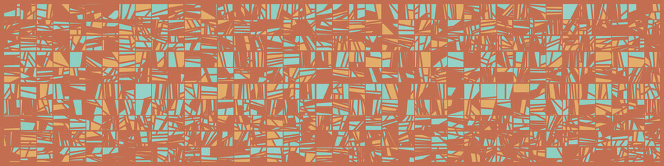 Fototapeta premium Abstract Random Color Poligones Generative Art background illustration