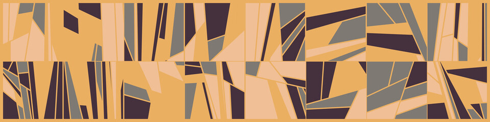 Abstract Random Color Poligones Generative Art background illustration