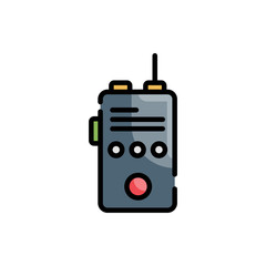 Walkie Talkie Radio Filled Outline Icon vector illustration 