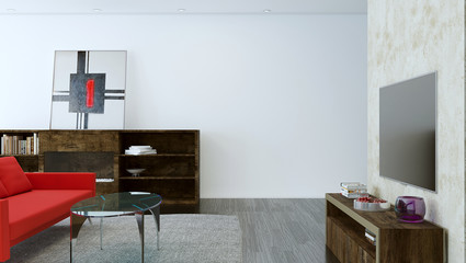 interior room for furniture, doors, decor elements