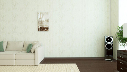 interior room for furniture, doors, decor elements