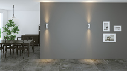 interior room for furniture, doors, decor elements