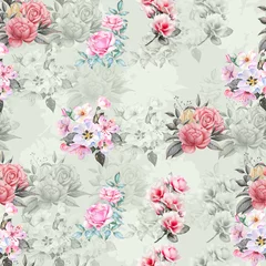Foto auf Alu-Dibond digital print flower pattern design © rajinder