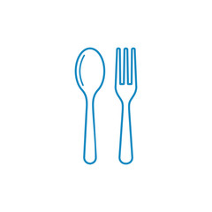 Spoon and fork, eat, restaurant, symbol icon vector