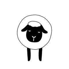 Cute cartoon animal vector illustration. Abstract icon for baby posters, art prints, fashion apparel or stickers.