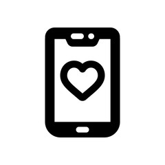 Mobile Heart Love Icon
