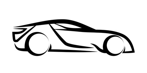 Samochód sportowy logo wektor.