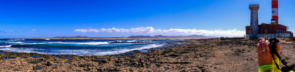 Die  Landschaft um den Leuchtturm in El Cotillo
