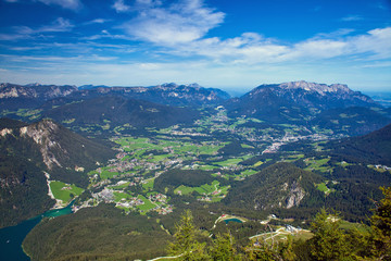 Naklejka na ściany i meble view to the valley of berchtesgadener land
