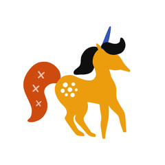 Cute cartoon animal vector illustration. Abstract icon for baby posters, art prints, fashion apparel or stickers.