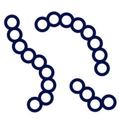 Bakterien, Virus,, Kokken, Mikrobiologie Vector Icon