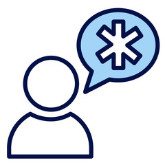 Fototapeta premium Sprechstunde Arzt Vector Icon Illustration