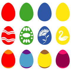Easter eggs set. Vector illustration for the holiday.