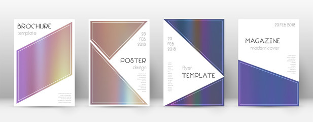 Fototapeta premium Flyer layout. Triangle powerful template for Broch