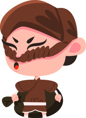 samurai characters  vector art