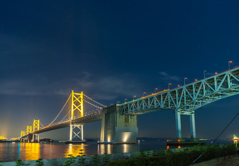 瀬戸大橋のライトアップ