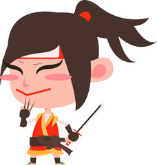 samurai characters vector art