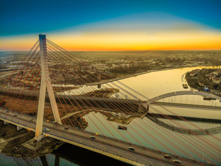 bridge in gdansk at sunset © Jurand