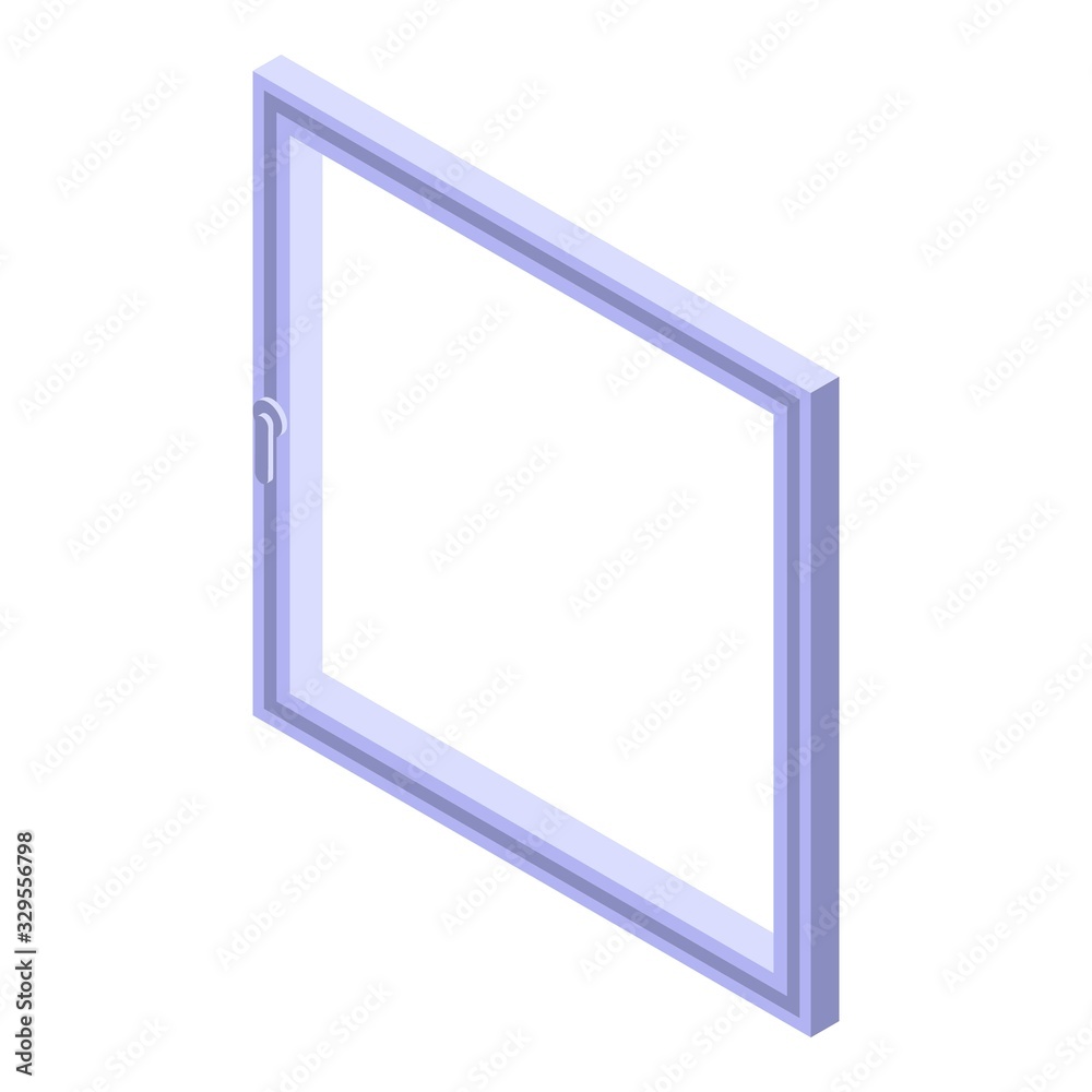Poster window square frame icon. isometric of window square frame vector icon for web design isolated on wh