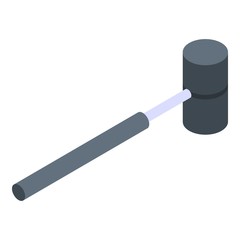 Rubber hammer icon. Isometric of rubber hammer vector icon for web design isolated on white background