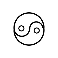 yin yang symbol line style