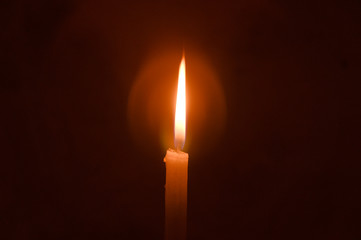 Close-up of a burning candle