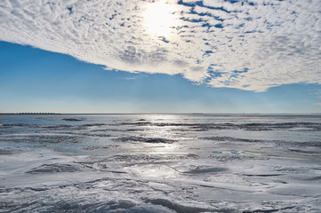 Gulf of Finland in spring, ice is melting