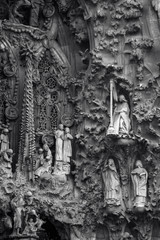 Black and white mosaic on the cathedral