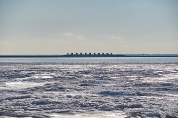 Gulf of Finland in spring, ice is melting