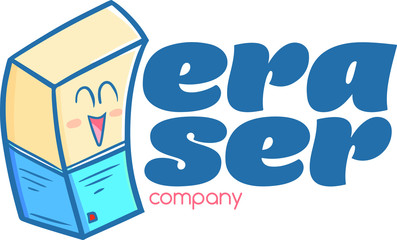 Cute and funny logo for eraser store or company
