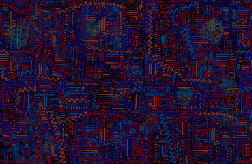 Modern multicolor spotted pop art digital composition with lines, dots and arrows.