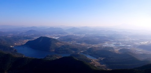 clouds over mountains