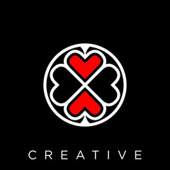 clover logo design vector