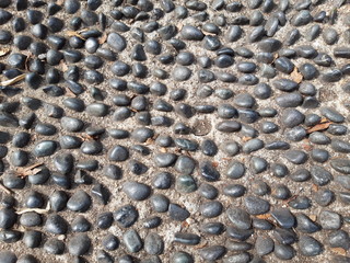 Korean park foot massage zone small pebble texture