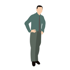 vector, isolated, man in flat style, man businessman in a jacket