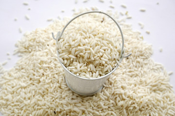 white rice in a bowl concept Asian food.