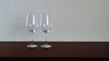 wine glass on table