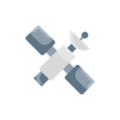 satellite Flat Icon vector illustration