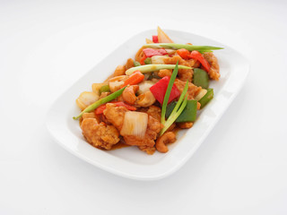 Chicken with Cashew Nuts Popular Thai food