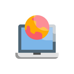 Online communication Flat Icon vector illustration