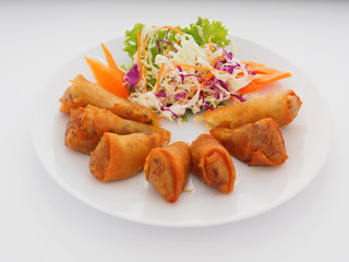 Deep fried spring rolls, popular appetizer