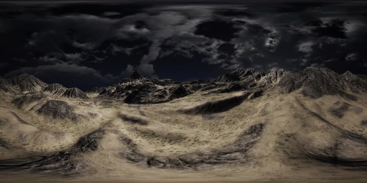 huge dark clouds over the plains of Ranoch Moor in the scottish highlands. vr360 virtual reality