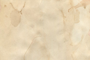 Coffee Grunge Paper Texture on the white isolated background. Vintage aged look.