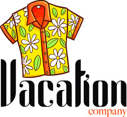 Cute and funny logo for vacation equipment store or company