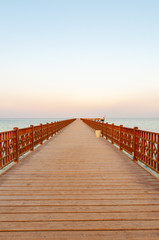 long jetty boardwalk in Hurghada Egypt Makadi Molo