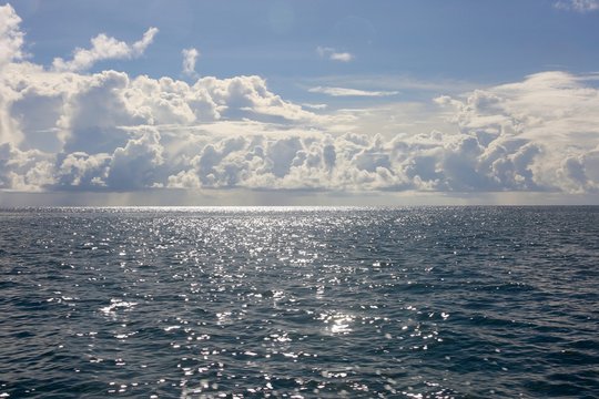 mer argent&eacute;e aux Seychelles