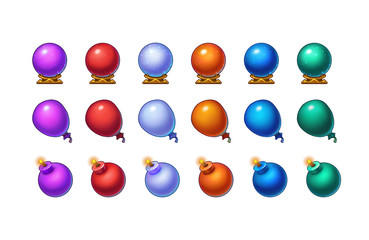 Colorful objects for decoration events